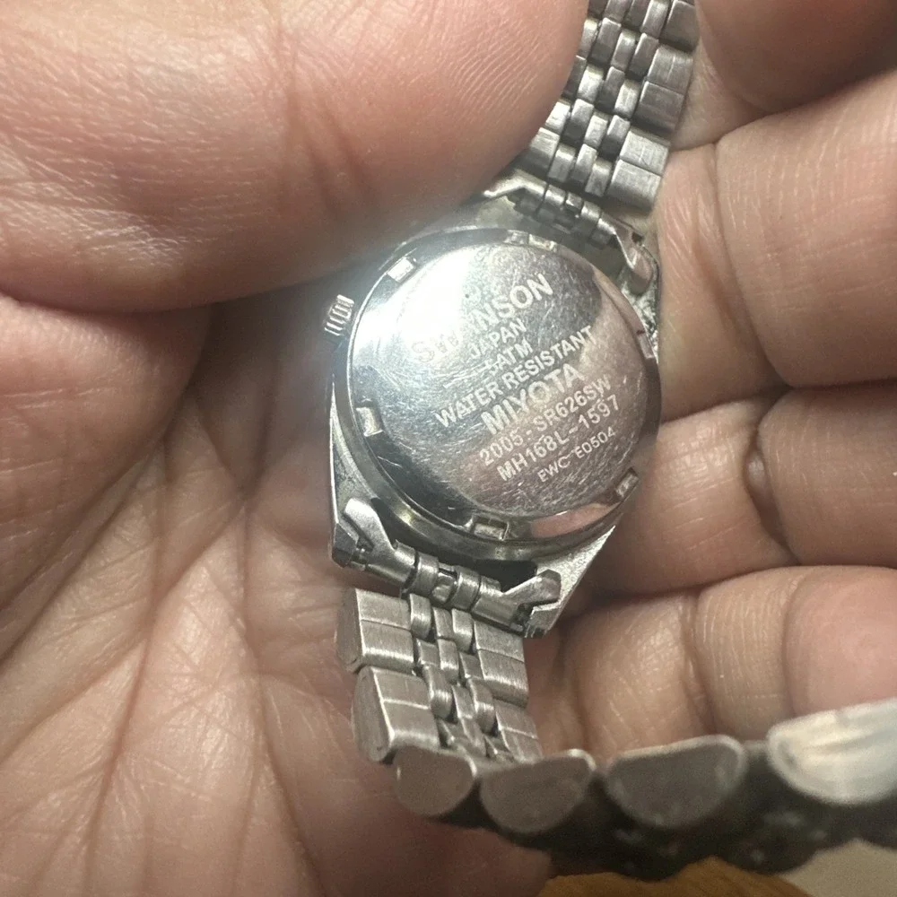 Working SWANSON Miyota Quartz Dainty Womens‎ Watch 26mm Fit 7in New Battery Runs